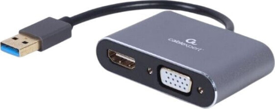 Stacja/replikator Cablexpert A-USB3-HDMIVGA-01 USB - HDMI - VGA Szary (A-USB3-HDMIVGA-01)