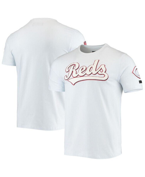 Men's White Cincinnati Reds Team Logo T-shirt
