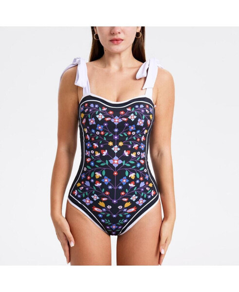 Women's Jungle Puzzle Reversible One-Piece Swimsuit