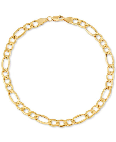 Figaro Link Chain Bracelet in 10k Gold
