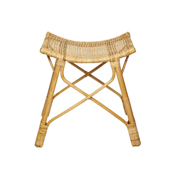 Bench Romimex Natural Rattan 45 x 50 x 30 cm