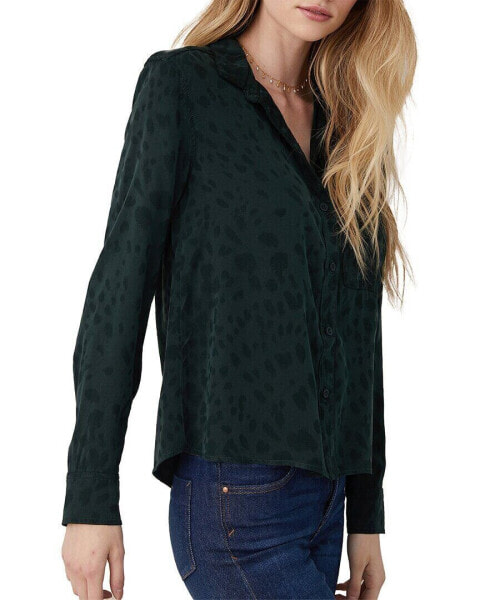 Bella Dahl Flowy Hem Pocket Button Dow Women's Green Xs