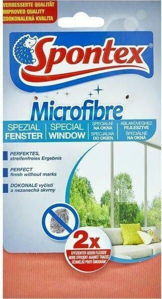 Spontex Ścierka Do Okien Window Microfibre Pomarańczowa