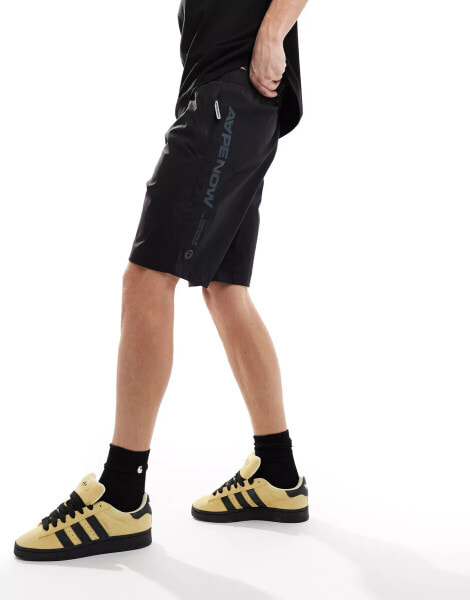 Aape By A Bathing Ape nylon shorts in black