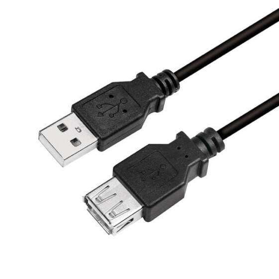 LogiLink CU0012B - 5 m - USB A - USB A - USB 2.0 - 480 Mbit/s - Black