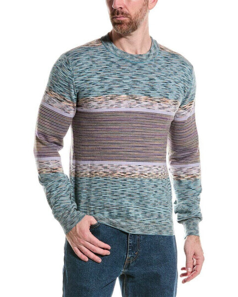 M Missoni Wool Crewneck Sweater Men's Blue M