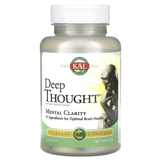 Витамины для улучшения памяти и работы мозга KAL Deep Thought, Mental Clarity, 60 Таблеток