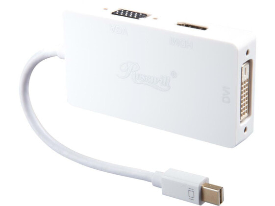 Rosewill CL-AD-MDP2HDV-6-WH 6 inch White 3-in-1 Mini DisplayPort (Thunderbolt Po