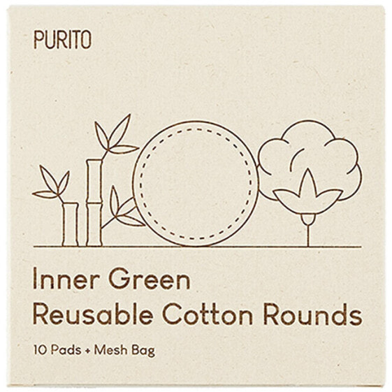 Тканевые маски PURITO Inner GreenReusable Cotton Rounds