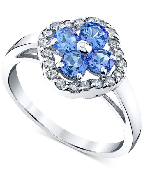 Кольцо Macy's Tanzanite Diamond White Gold.