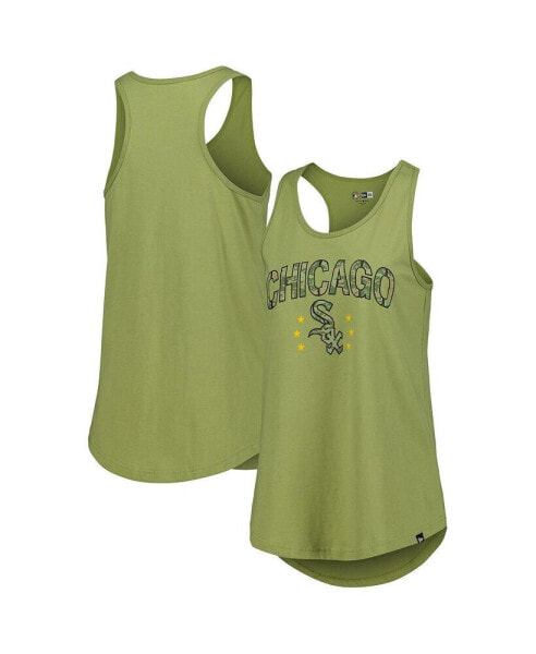 Women's Olive Chicago White Sox Armed Forces Day Tank Top