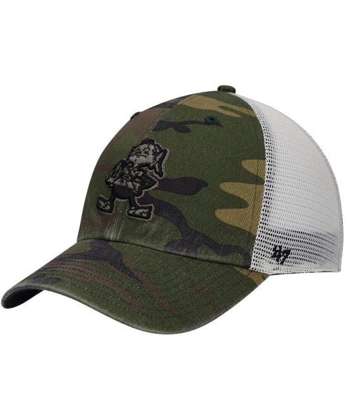 Men's '47 Camo Cleveland Browns Branson Clean Up Trucker Hat