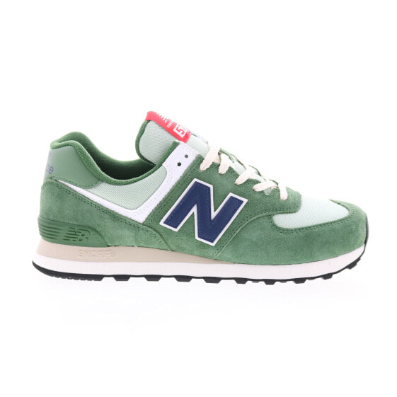 New Balance 574 U574HGB Mens Green Suede Lace Up Lifestyle Sneakers Shoes