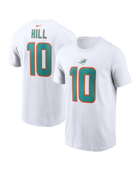 Men's Tyreek Hill White Miami Dolphins Player Name and Number T-shirt