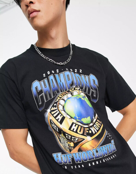 HUF champions t-shirt in black