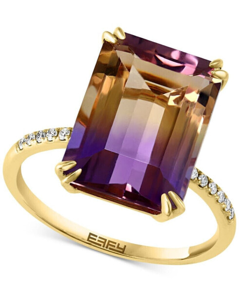 EFFY® Ametrine (9-5/8 ct. t.w.) & Diamond (1/20 ct. t.w.) Ring in 14k Gold