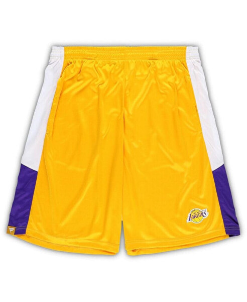 Men's Gold Los Angeles Lakers Big and Tall Champion Rush Practice Shorts