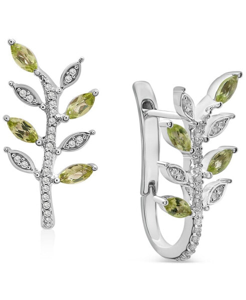 Серьги Macys Peridot & Diamond Twig