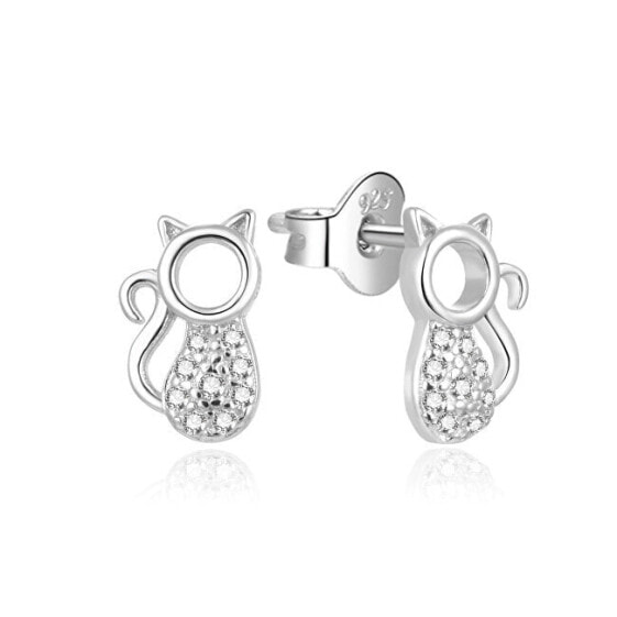 Серьги Beneto Charming Zircons Cats AGUP682L