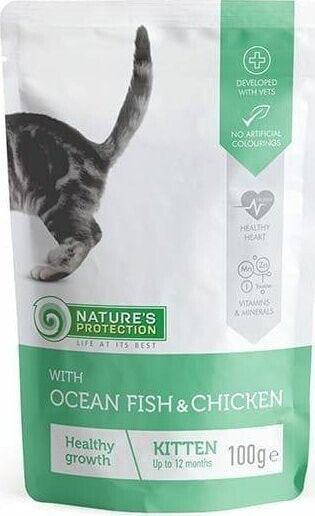 Nature’s Protection NATURES PROTECTION KOT SASZETKA 100g KITTEN OCEAN FISH&CHICKEN