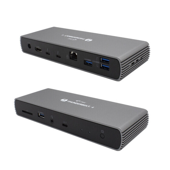 i-tec Thunderbolt 4 Dual Display Docking Station + Power Delivery 96W - Wired - Thunderbolt 4 - 96 W - 3.5 mm - 10,100,1000,2500 Mbit/s - Black