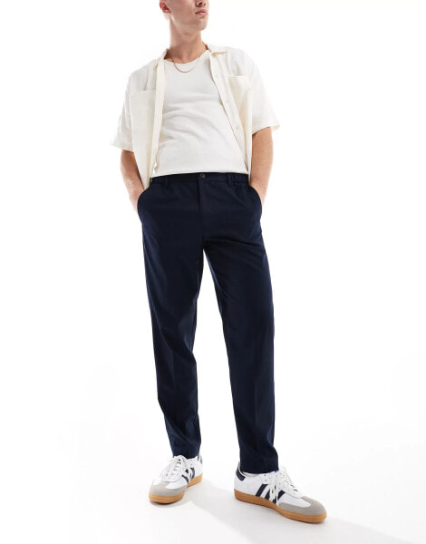 Ben Sherman twill smart trouser in navy