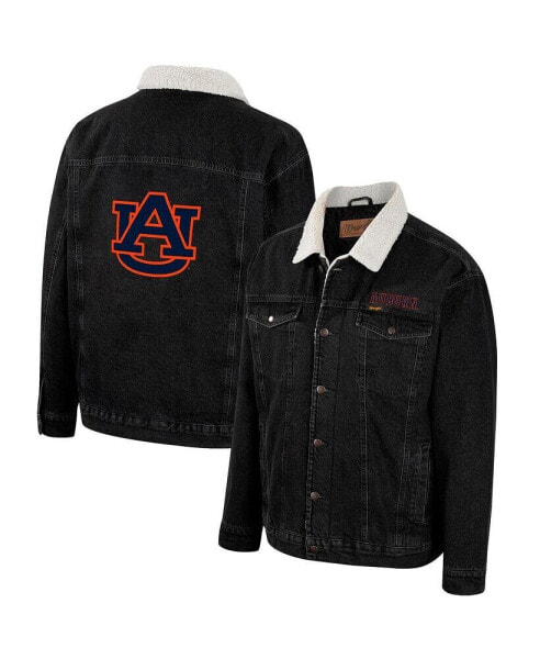 Men's x Wrangler Charcoal Auburn Tigers Western Button-Up Denim Jacket