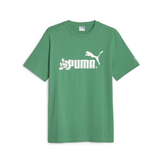 Puma Classics No.1 Logo Celebration Crew Neck Short Sleeve T-Shirt Mens Green Ca