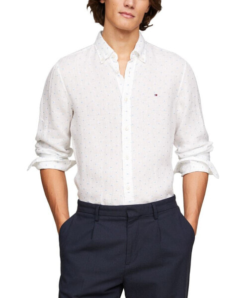 Men's Slim-Fit Linen Coupe Shirt