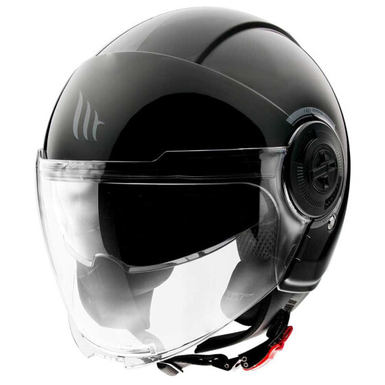 Открытый шлем MT Helmets Viale SV S Solid Глянцевый Черный.