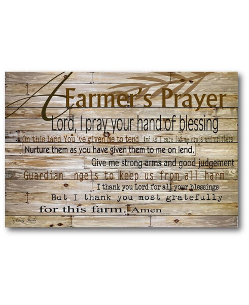 A Farmer's Prayer Gallery-Wrapped Canvas Wall Art - 12" x 18"