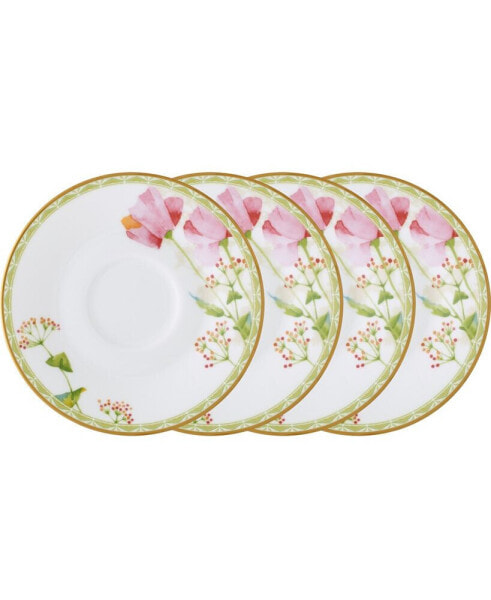 Poppy Place 6" Saucers, Set of 4