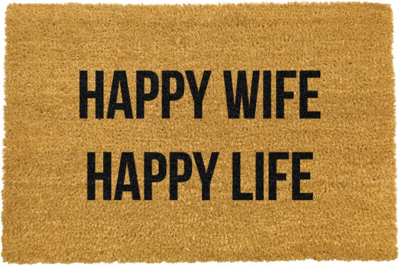 Happy Wife Happy Life Fußmatte