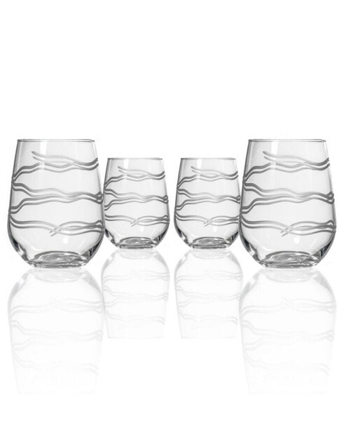 Good Vibrations Stemless 17Oz - Set Of 4 Glasses