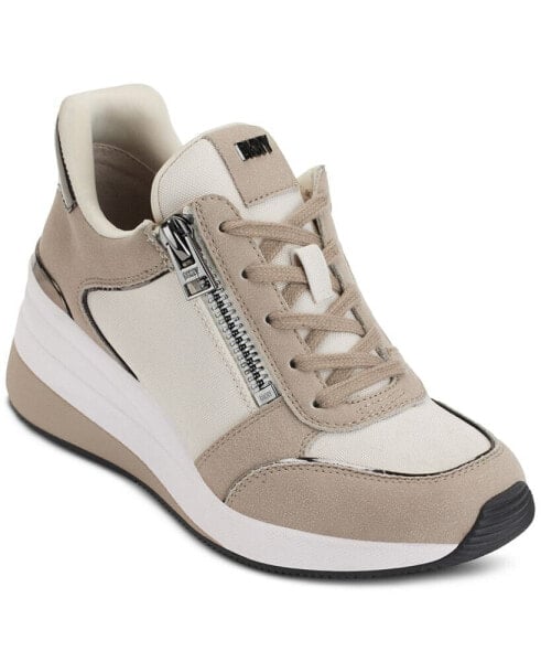 Kaden Lace-Up Zip Wedge Sneakers