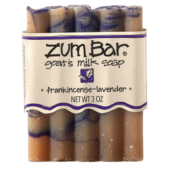 Zum Bar, Goat's Milk Soap, Frankincense-Lavender, 3 oz