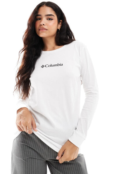 Columbia North Cascades long sleeve t-shirt in white and gem