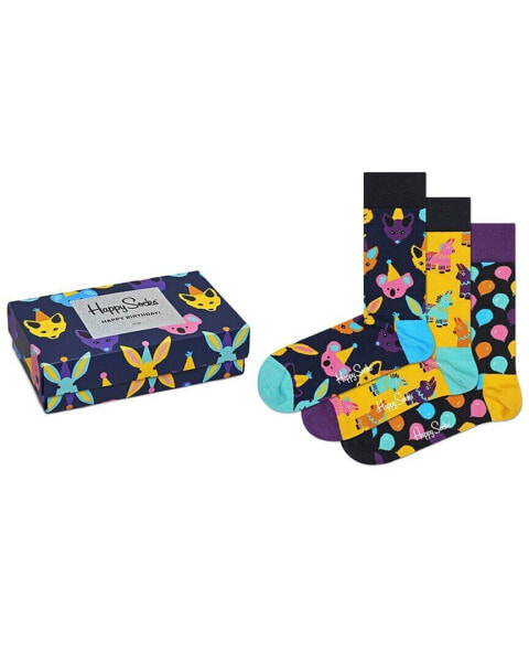 Happy Socks Singing Party Animal Birthday Gift Box Men's 10-13