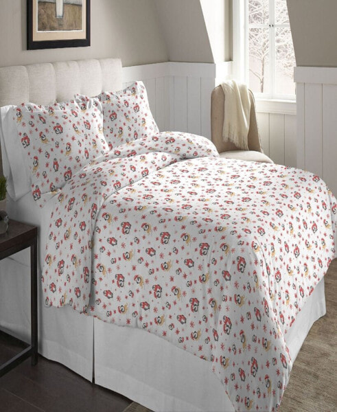 Penquin Superior Weight Cotton Flannel Duvet Cover Set, Twin/Twin XL