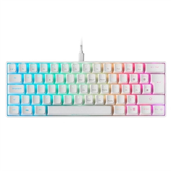 Клавиатура Mars Gaming MKMINI Испанская Qwerty RGB Белый