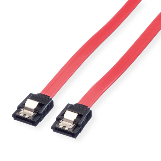 VALUE 11991551 - Kabel SATA 6 Gb/s Bu.> Bu. 1 m rot Metall - Cable - Digital