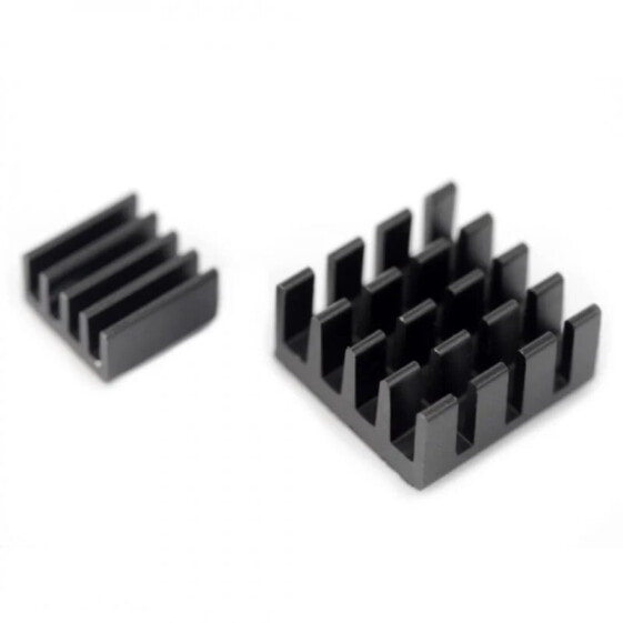 Set of heat sinks 2x with thermoconductive tape - black