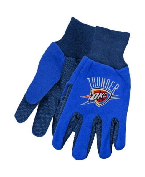 Men's and Women's Oklahoma City Thunder Two-Tone Utility Gloves - Royal Blue-Navy Blue