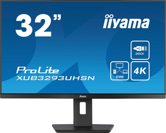 32"W LCD Business 4K UHD IPS USB-C Dock - Flat Screen - 32"