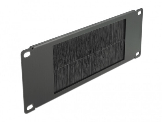 Delock 66481 - Brush panel - Black - Metal - Nylon - 2U - China - 25.4 cm (10")