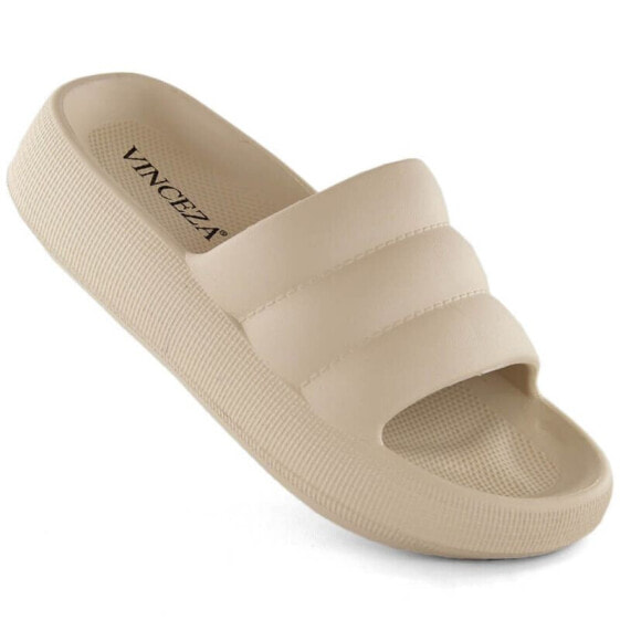 Vinceza W JAN307B beige platform flip-flops