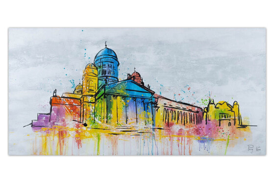 Acrylbild handgemalt Helsinki Cathedral