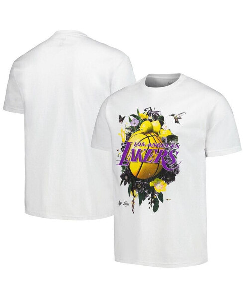 Men's and Women's White Los Angeles Lakers Identify Artist Series T-shirt
