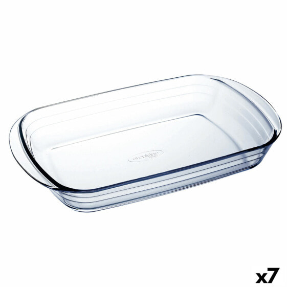 Форма для выпечки прозрачная стеклянная прямоугольная Ô Cuisine Ocuisine Vidrio 32 x 20 x 6 cm (7 штук)