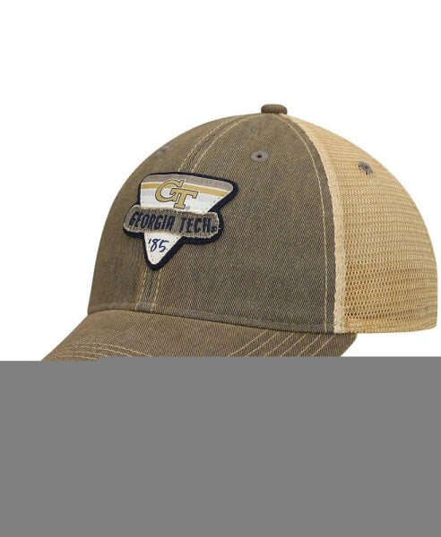 Тракер-кепка Legacy Athletic мужская серая с логотипом Georgia Tech Yellow Jackets Legacy Point Old Favorite